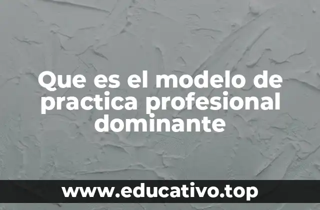 Que es el modelo de practica profesional dominante