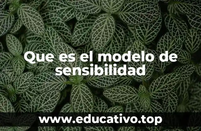 Que es el modelo de sensibilidad