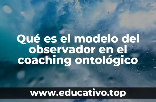 Qué es el modelo del observador en el coaching ontológico