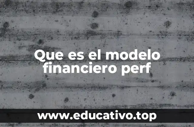 Que es el modelo financiero perf