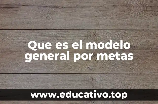 Que es el modelo general por metas