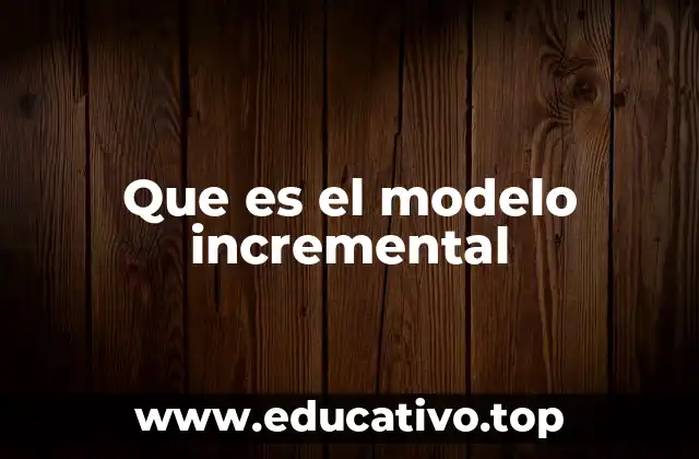 Que es el modelo incremental