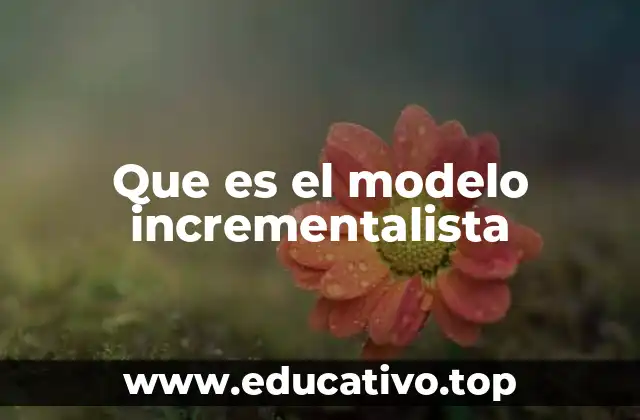 Que es el modelo incrementalista