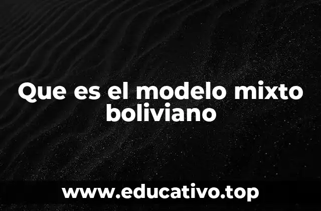 Que es el modelo mixto boliviano