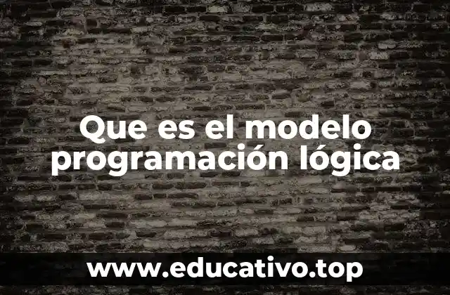 Que es el modelo programación lógica