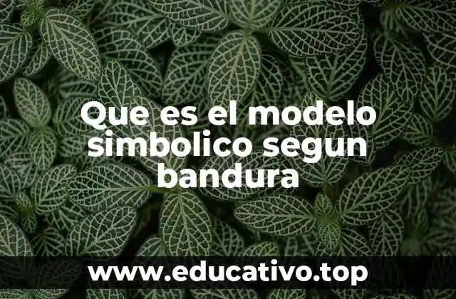 Que es el modelo simbolico segun bandura