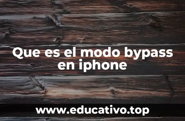 Cómo acceder al modo bypass en iPhone sin desbloquearlo