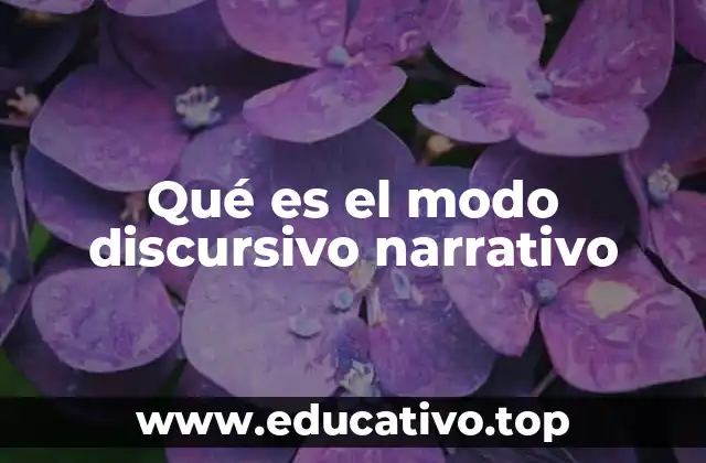 Qué es el modo discursivo narrativo