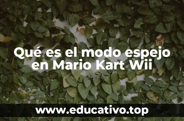 Qué es el modo espejo en Mario Kart Wii