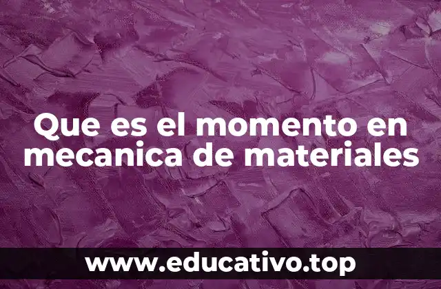 Que es el momento en mecanica de materiales