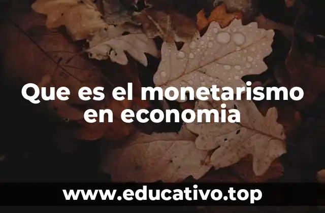 Que es el monetarismo en economia
