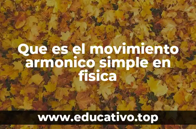 Características del movimiento armónico simple