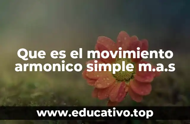 Características principales del movimiento armónico simple
