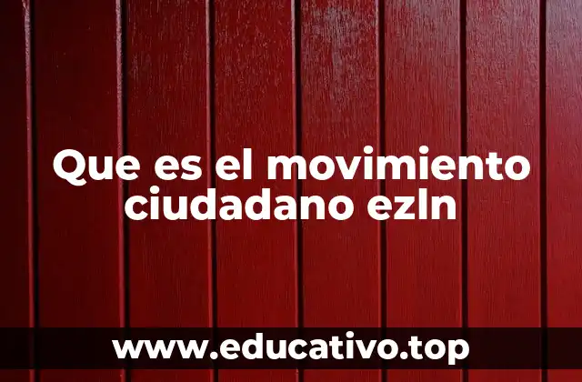 Que es el movimiento ciudadano ezln