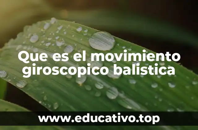 Que es el movimiento giroscopico balistica