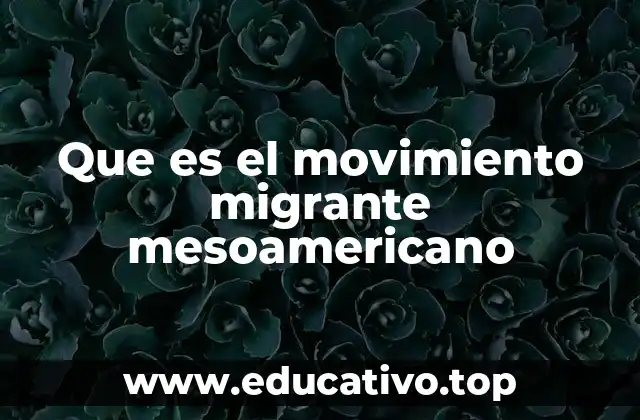 Que es el movimiento migrante mesoamericano