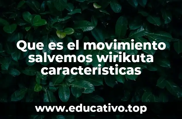 Que es el movimiento salvemos wirikuta caracteristicas