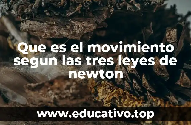 Que es el movimiento segun las tres leyes de newton