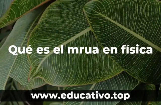 Qué es el mrua en física