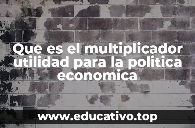 Que es el multiplicador utilidad para la politica economica