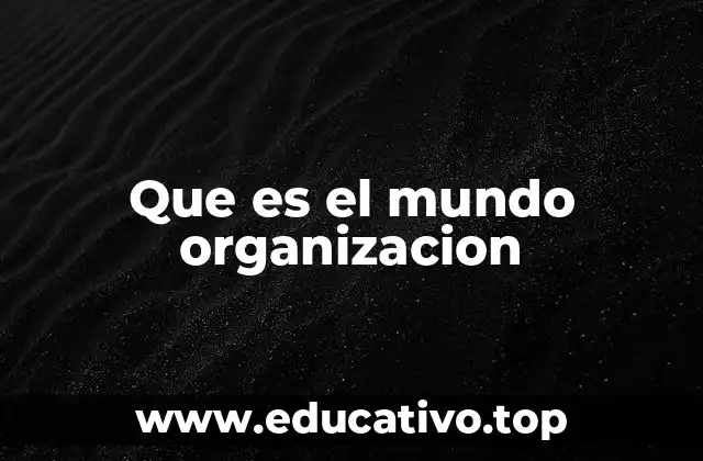 Que es el mundo organizacion