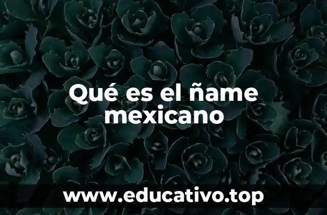 Qué es el ñame mexicano