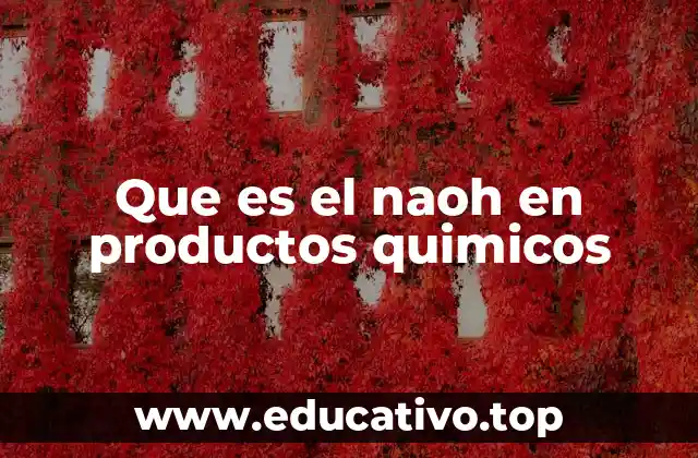 Que es el naoh en productos quimicos