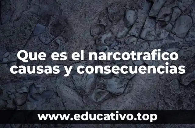 Que es el narcotrafico causas y consecuencias