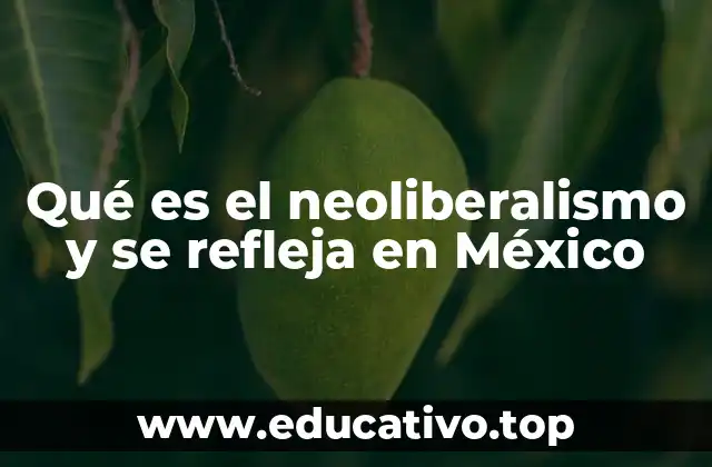 Qué es el neoliberalismo y se refleja en México