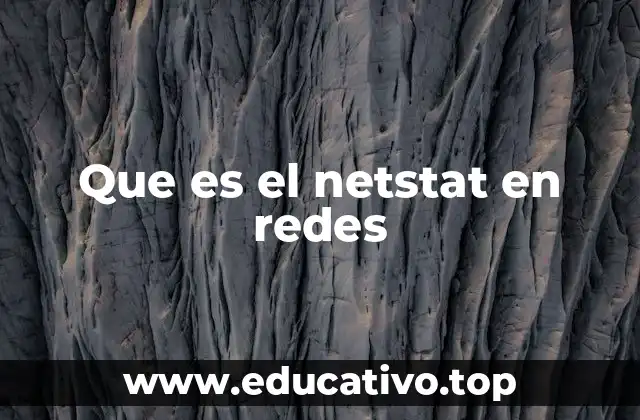 Que es el netstat en redes