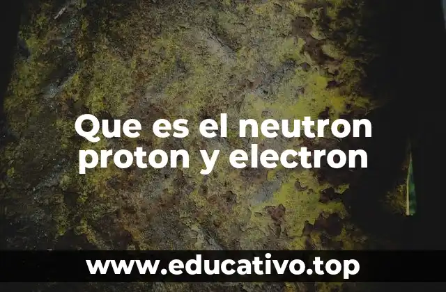 Que es el neutron proton y electron