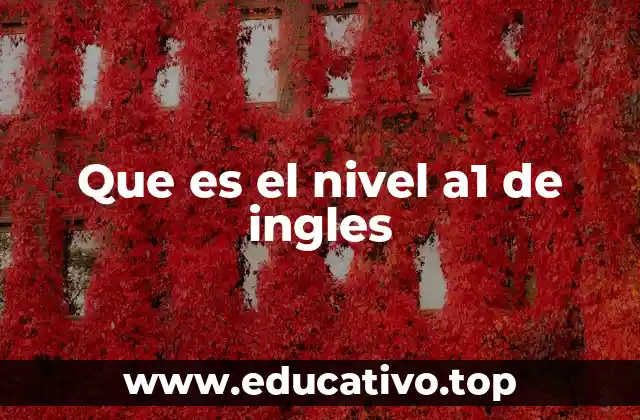Que es el nivel a1 de ingles