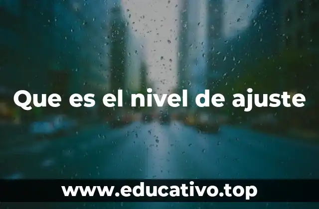 Que es el nivel de ajuste