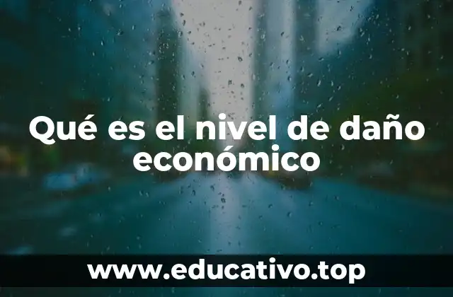 Qué es el nivel de daño económico