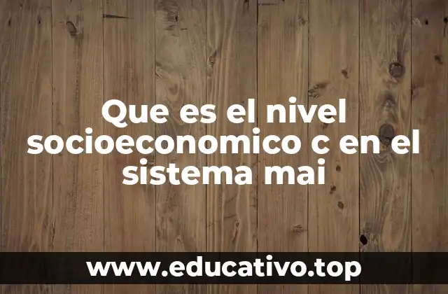 Que es el nivel socioeconomico c en el sistema mai