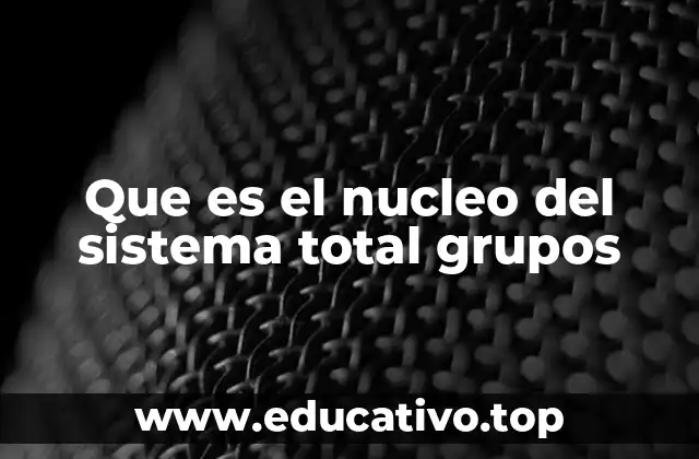 Que es el nucleo del sistema total grupos