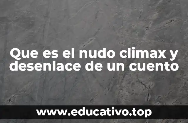 Que es el nudo climax y desenlace de un cuento