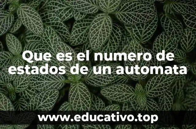Que es el numero de estados de un automata