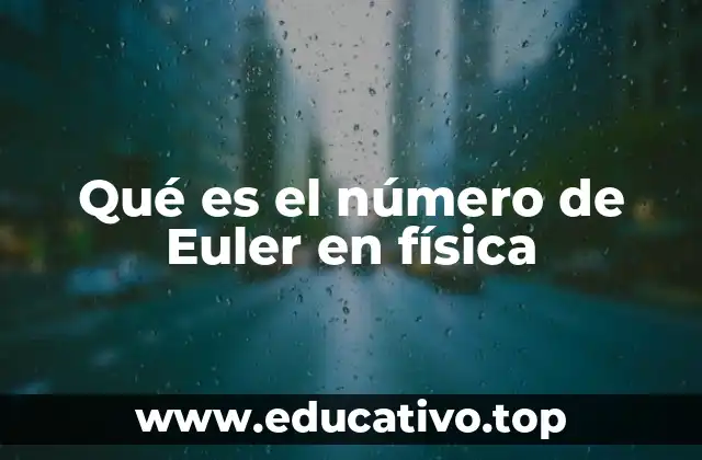 Qué es el número de Euler en física