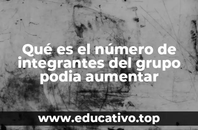 Qué es el número de integrantes del grupo podia aumentar