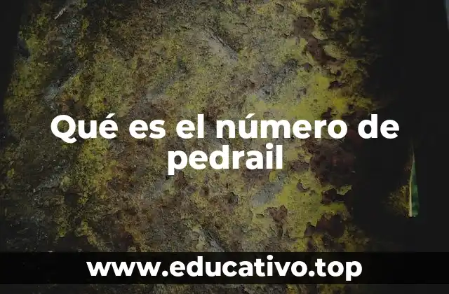 Qué es el número de pedrail