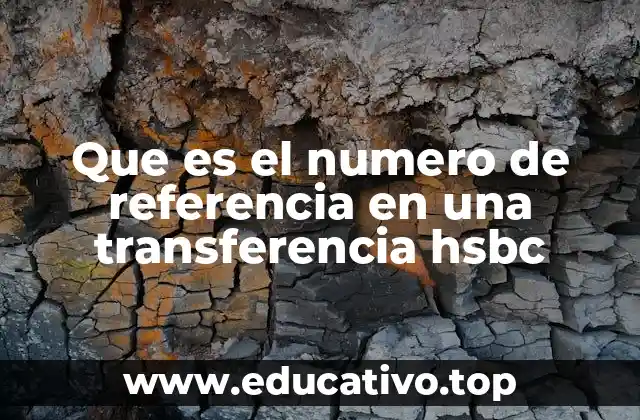 Que es el numero de referencia en una transferencia hsbc
