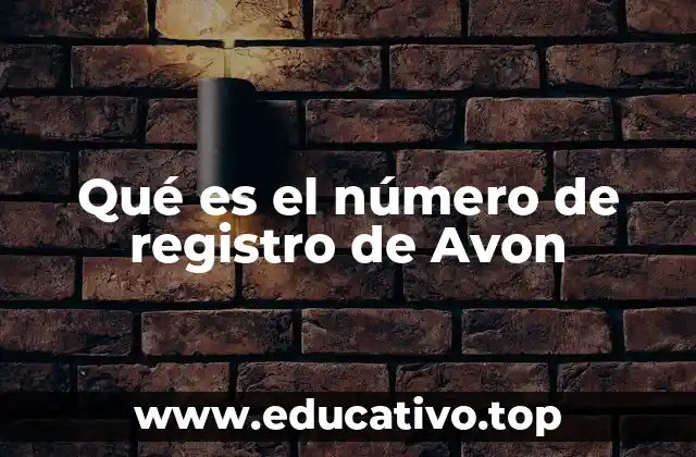 Qué es el número de registro de Avon