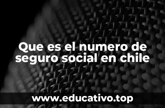 Que es el numero de seguro social en chile