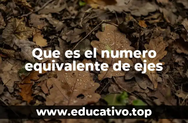 Que es el numero equivalente de ejes