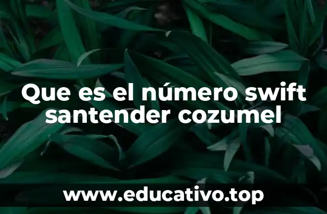 Que es el número swift santender cozumel
