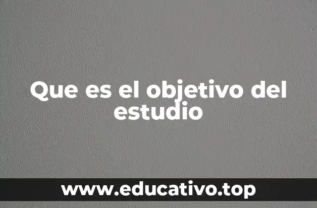 El rol del objetivo en el diseño metodológico