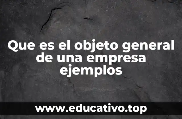 La importancia del objeto general en la constitución legal de una empresa
