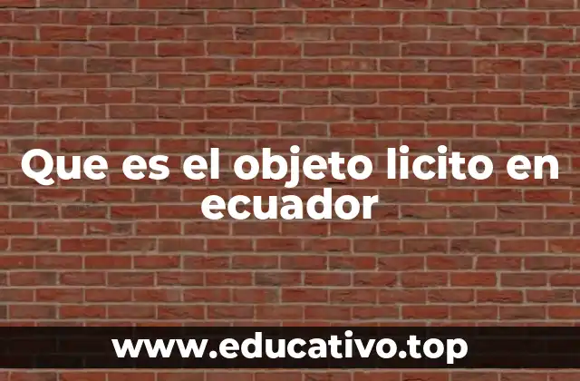 La importancia del objeto licito en la contratación pública