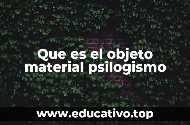 Que es el objeto material psilogismo